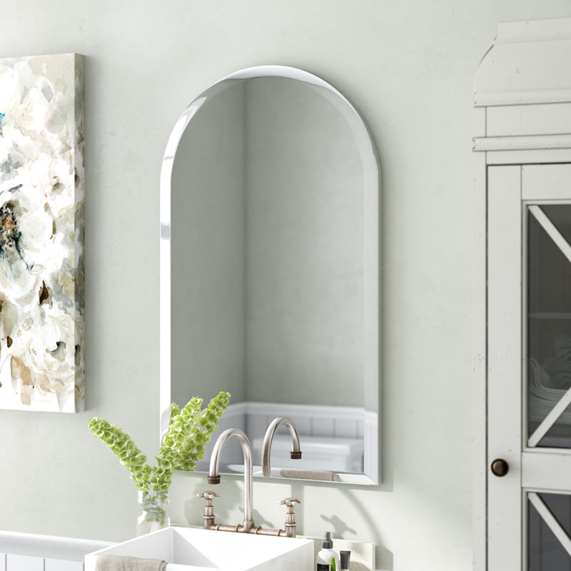 Brayden Studio Frameless Arched Wall Mirror & Reviews Wayfair